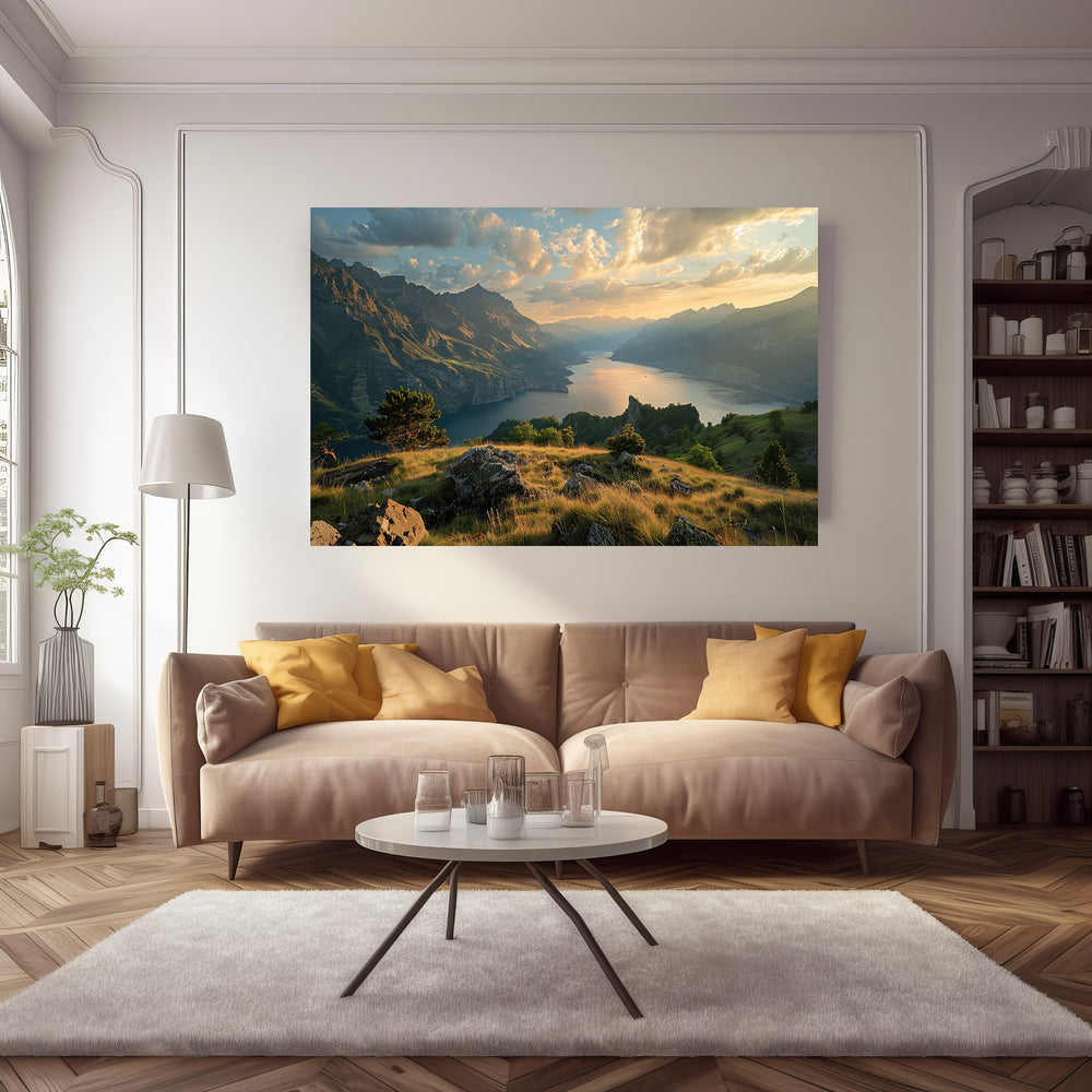 Lack View Art | Landscape Wall art 